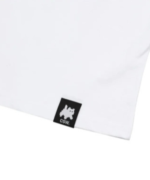 CATSAVETHEWORLD（キャットセーブザワールド）の「◇CATSAVETHEWORLD◇ブランド直輸入正規品/クロップド丈/レギュラー丈/着丈が選べる/ベーシックロゴハーフティー SIGNATURE PATCH HALF T（Tシャツ/カットソー・レディース・ブラック/ホワイト・L/M）」の18枚目の写真