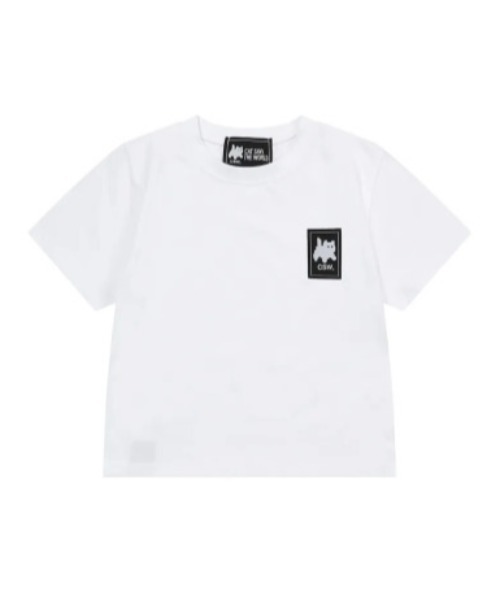 CATSAVETHEWORLD（キャットセーブザワールド）の「◇CATSAVETHEWORLD◇ブランド直輸入正規品/クロップド丈/レギュラー丈/着丈が選べる/ベーシックロゴハーフティー SIGNATURE PATCH HALF T（Tシャツ/カットソー・レディース・ブラック/ホワイト・L/M）」の10枚目の写真