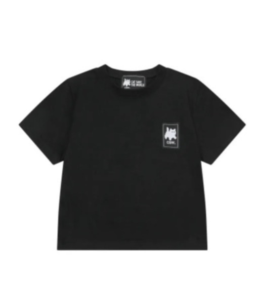 CATSAVETHEWORLD（キャットセーブザワールド）の「◇CATSAVETHEWORLD◇ブランド直輸入正規品/クロップド丈/レギュラー丈/着丈が選べる/ベーシックロゴハーフティー SIGNATURE PATCH HALF T（Tシャツ/カットソー・レディース・ブラック/ホワイト・L/M）」の13枚目の写真