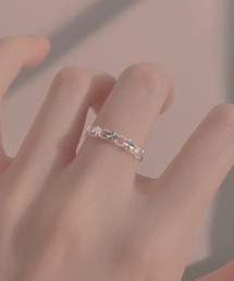 《Bz》シルバーデザインリング/レディース