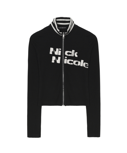 NICK&NICOLE(ニックアンドニコール)の「NICOLE SLIM RIBBED KNIT ZIP UP_BLACK(ニット/セーター・レディース・その他・FREE)」の5枚目の写真