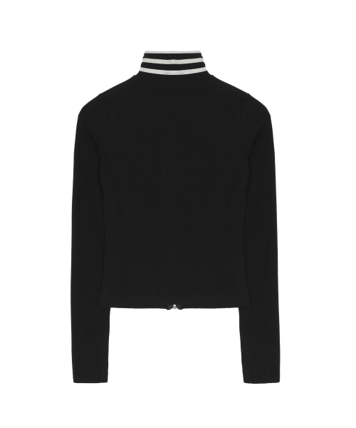 NICK&NICOLE(ニックアンドニコール)の「NICOLE SLIM RIBBED KNIT ZIP UP_BLACK(ニット/セーター・レディース・その他・FREE)」の4枚目の写真