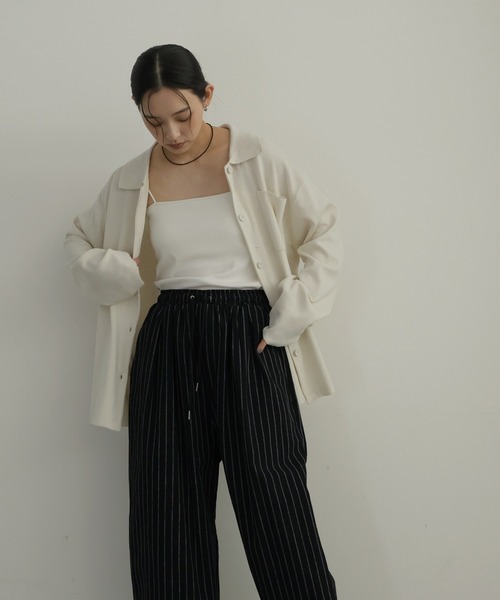 hellam(へラム)の「リネンライクストライプジョガーパンツ(その他パンツ・レディース・ブラック/アイボリー/ブラウン・FREE)」の15枚目の写真