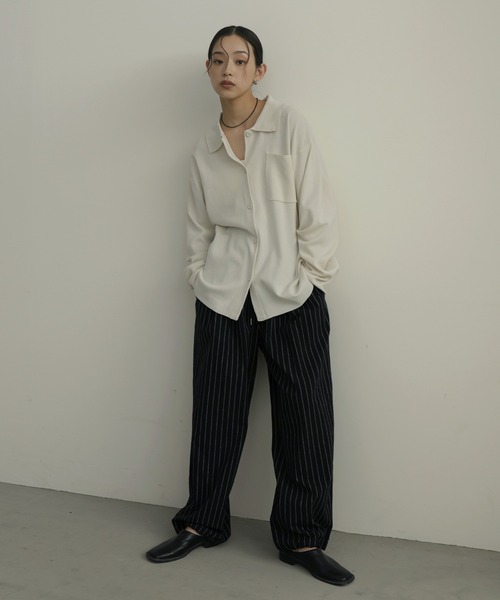 hellam(へラム)の「リネンライクストライプジョガーパンツ(その他パンツ・レディース・ブラック/アイボリー/ブラウン・FREE)」の16枚目の写真