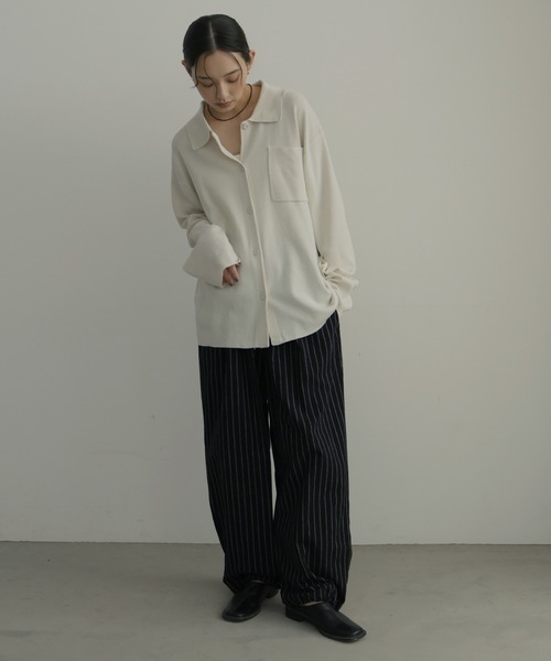 hellam(へラム)の「リネンライクストライプジョガーパンツ(その他パンツ・レディース・ブラック/アイボリー/ブラウン・FREE)」の19枚目の写真