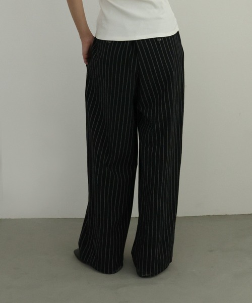 hellam(へラム)の「リネンライクストライプジョガーパンツ(その他パンツ・レディース・ブラック/アイボリー/ブラウン・FREE)」の20枚目の写真