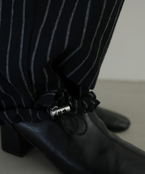 hellam(へラム)の「リネンライクストライプジョガーパンツ(その他パンツ・レディース・ブラック/アイボリー/ブラウン・FREE)」の22枚目の写真