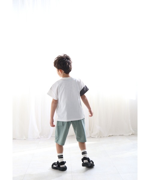 Tappet（タペット）の「ストライプ切り替えTシャツ（Tシャツ/カットソー・キッズ・オフホワイト・100cm/120cm/130cm/150cm/160cm/170cm/90cm/140cm/110cm）」の9枚目の写真