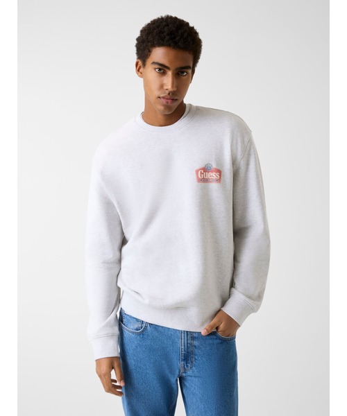 GUESS JEANS（ゲスジーンズ）の「GUESS JEANS Regular Royal Crewneck スウェット  （スウェット・メンズ・ブラック/ライトパープル/グレー・LARGE/MEDIUM/SMALL/X-LARGE）」の8枚目の写真