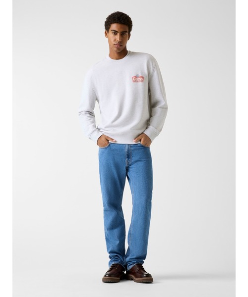 GUESS JEANS（ゲスジーンズ）の「GUESS JEANS Regular Royal Crewneck スウェット  （スウェット・メンズ・ブラック/ライトパープル/グレー・LARGE/MEDIUM/SMALL/X-LARGE）」の10枚目の写真
