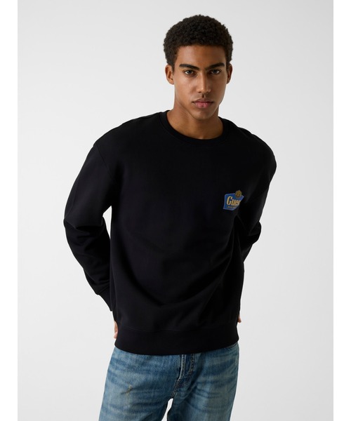 GUESS JEANS（ゲスジーンズ）の「GUESS JEANS Regular Royal Crewneck スウェット  （スウェット・メンズ・ブラック/ライトパープル/グレー・LARGE/MEDIUM/SMALL/X-LARGE）」の12枚目の写真