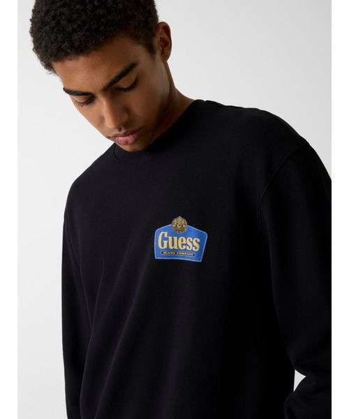 GUESS JEANS（ゲスジーンズ）の「GUESS JEANS Regular Royal Crewneck スウェット  （スウェット・メンズ・ブラック/ライトパープル/グレー・LARGE/MEDIUM/SMALL/X-LARGE）」の13枚目の写真