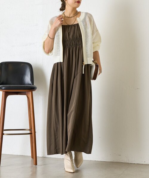 Jena espace merveilleux(ジェナ エスパスメルヴェイユ)の「【WEB限定/リバイバル】メッシュニットブルゾン(ブルゾン・レディース・ブラック/ライトグレー/チャコールグレー/オフホワイト・FREE)」の5枚目の写真