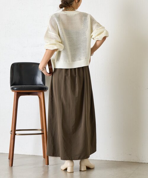 Jena espace merveilleux(ジェナ エスパスメルヴェイユ)の「【WEB限定/リバイバル】メッシュニットブルゾン(ブルゾン・レディース・ブラック/ライトグレー/チャコールグレー/オフホワイト・FREE)」の10枚目の写真