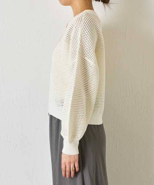 Jena espace merveilleux(ジェナ エスパスメルヴェイユ)の「【WEB限定/リバイバル】メッシュニットブルゾン(ブルゾン・レディース・ブラック/ライトグレー/チャコールグレー/オフホワイト・FREE)」の19枚目の写真