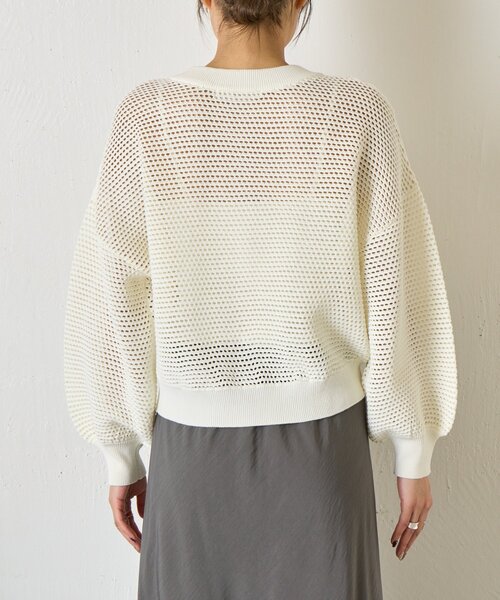 Jena espace merveilleux(ジェナ エスパスメルヴェイユ)の「【WEB限定/リバイバル】メッシュニットブルゾン(ブルゾン・レディース・ブラック/ライトグレー/チャコールグレー/オフホワイト・FREE)」の20枚目の写真