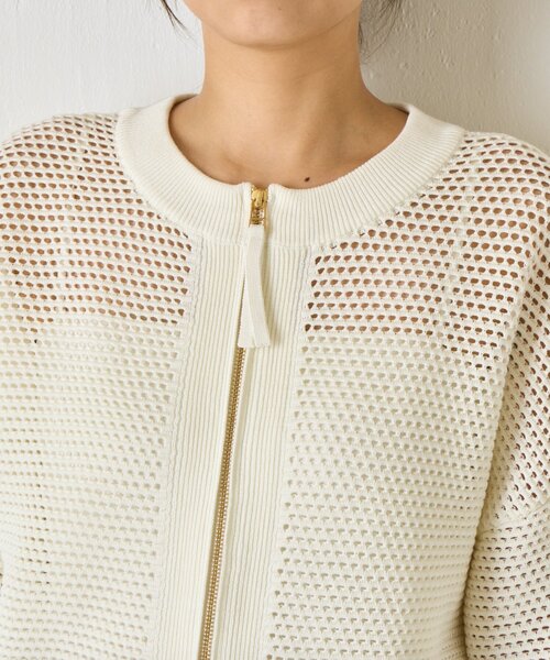 Jena espace merveilleux(ジェナ エスパスメルヴェイユ)の「【WEB限定/リバイバル】メッシュニットブルゾン(ブルゾン・レディース・ブラック/ライトグレー/チャコールグレー/オフホワイト・FREE)」の21枚目の写真