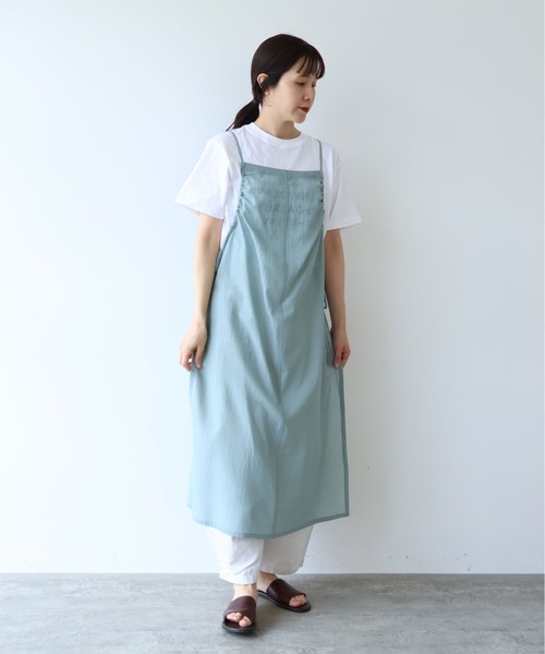 yuni（ユニ　）の「sheer summer Wool-Polyester Voil strings キャミワンピース（ワンピース・レディース・グリーン/ブラック・FREE）」の3枚目の写真