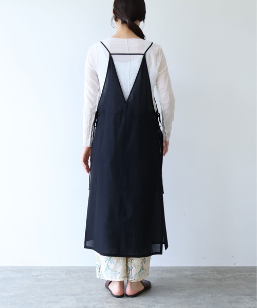 yuni（ユニ　）の「sheer summer Wool-Polyester Voil strings キャミワンピース（ワンピース・レディース・グリーン/ブラック・FREE）」の14枚目の写真