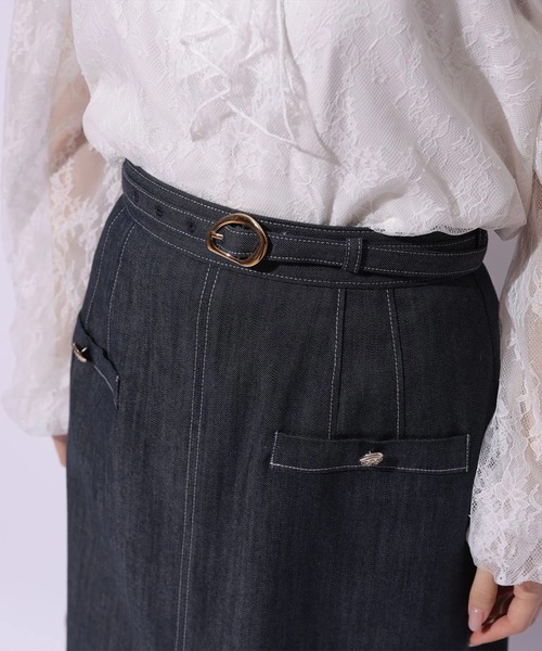 Mystrada（マイストラーダ）の「ベルト付きタイトスカート（スカート・レディース・ネイビー・38/36/34）」の4枚目の写真