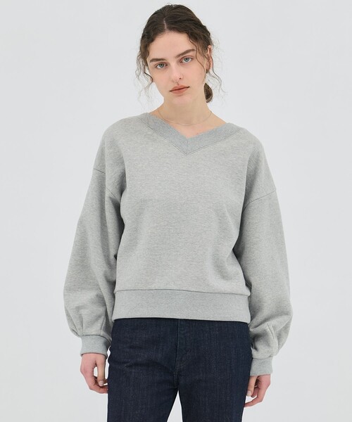 PUBLIC TOKYO（パブリックトウキョウ）の「【2026春新作】タックスリーブスウェットTOP（スウェット・レディース・ダークグレー/ライトグレー・FREE）」の18枚目の写真