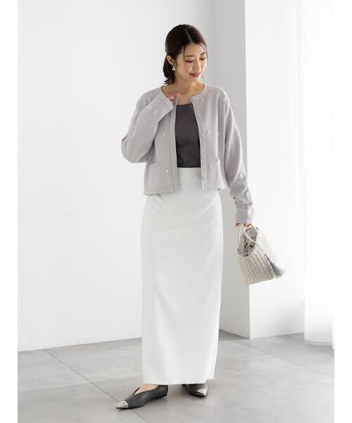 Te chichi(テチチ)の「前後2WAYネックデザインロンT《2026 spring catalog item》(Tシャツ/カットソー・レディース・オフホワイト/グレー/ピンク・F)」の4枚目の写真