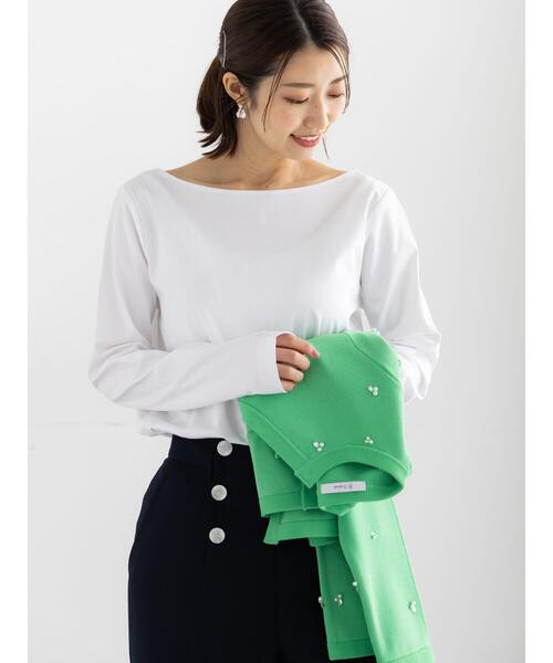 Te chichi(テチチ)の「前後2WAYネックデザインロンT《2026 spring catalog item》(Tシャツ/カットソー・レディース・オフホワイト/グレー/ピンク・F)」の9枚目の写真