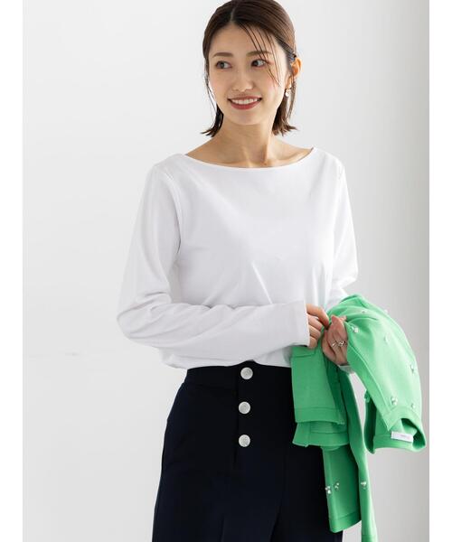 Te chichi(テチチ)の「前後2WAYネックデザインロンT《2026 spring catalog item》(Tシャツ/カットソー・レディース・オフホワイト/グレー/ピンク・F)」の10枚目の写真