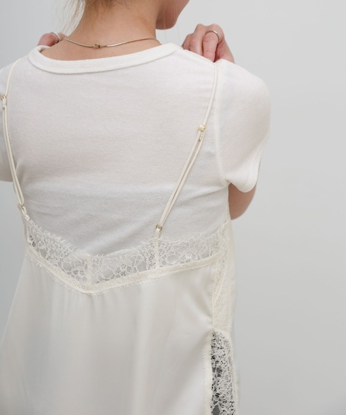 select MOCA(セレクトモカ)の「マットサテンレースキャミソール(キャミソール・レディース・ブラック/ホワイト・FREE)」の13枚目の写真