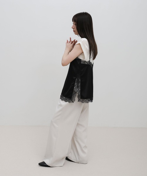 select MOCA(セレクトモカ)の「マットサテンレースキャミソール(キャミソール・レディース・ブラック/ホワイト・FREE)」の20枚目の写真