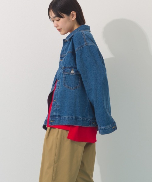 OMNES（オムネス）の「ヴィンテージライクデニムジャケット（デニムジャケット・レディース・インディゴブルー/ブルー・FREE）」の9枚目の写真