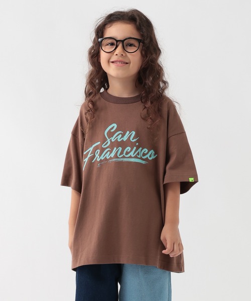 GEORGE'S(ジョージズ)の「【KIDS】スーベニアプリントTシャツ(Tシャツ/カットソー・キッズ・オフホワイト/杢グレー/スミクロ/ブラウン・110/130/150)」の4枚目の写真