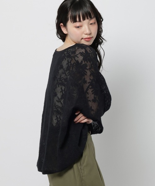 niko and...（ニコアンド）の「フラワー刺繍ロングスリーブプルオーバー（Tシャツ/カットソー・レディース・ブラック/オフホワイト/セージグリーン・FREE）」の9枚目の写真