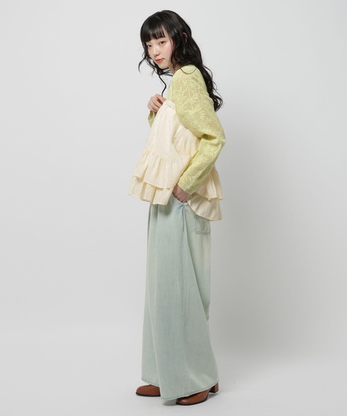 niko and...（ニコアンド）の「フラワー刺繍ロングスリーブプルオーバー（Tシャツ/カットソー・レディース・ブラック/オフホワイト/セージグリーン・FREE）」の11枚目の写真