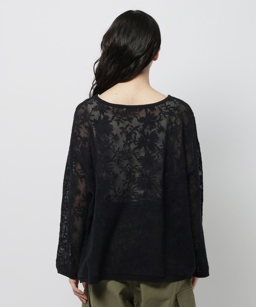 niko and...（ニコアンド）の「フラワー刺繍ロングスリーブプルオーバー（Tシャツ/カットソー・レディース・ブラック/オフホワイト/セージグリーン・FREE）」の15枚目の写真