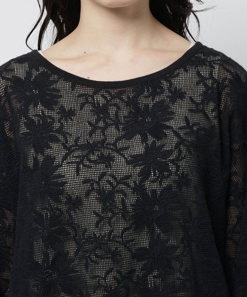 niko and...（ニコアンド）の「フラワー刺繍ロングスリーブプルオーバー（Tシャツ/カットソー・レディース・ブラック/オフホワイト/セージグリーン・FREE）」の16枚目の写真