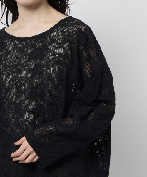 niko and...（ニコアンド）の「フラワー刺繍ロングスリーブプルオーバー（Tシャツ/カットソー・レディース・ブラック/オフホワイト/セージグリーン・FREE）」の18枚目の写真