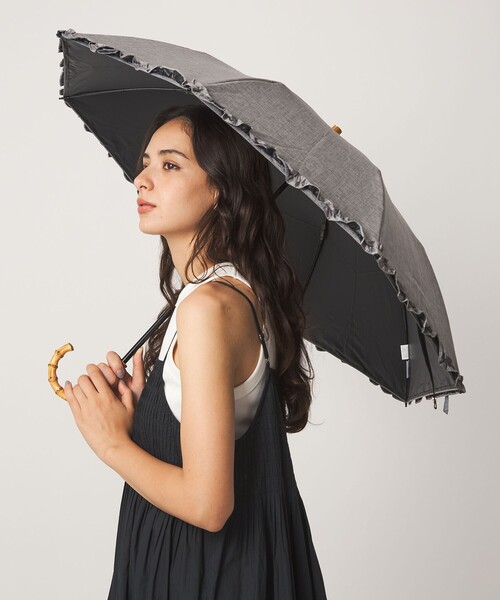 別注】＜Wpc.＞UVO フリル 2段折りたたみ日傘 / アンブレラ 晴雨兼用