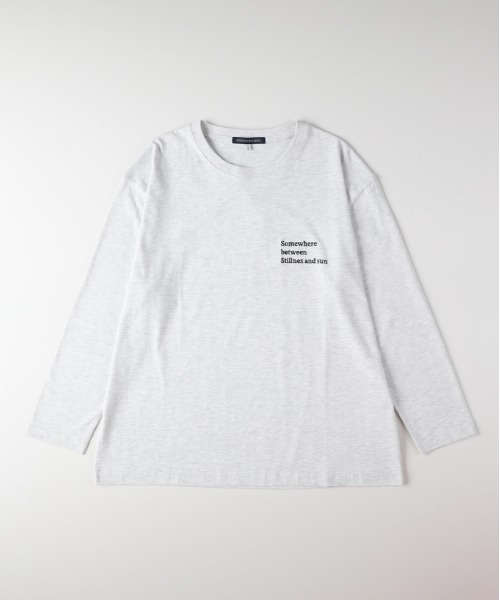 Right-on(ライトオン)の「【HONEYSUCKLE ROSE】アソートロゴ長袖Tシャツ (カジュアル / 遊び心 / 着回し力 / クルーネック)(Tシャツ/カットソー・レディース・ダークグレー/オフホワイト/グレー・S/M/L)」の3枚目の写真