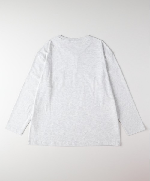 Right-on(ライトオン)の「【HONEYSUCKLE ROSE】アソートロゴ長袖Tシャツ (カジュアル / 遊び心 / 着回し力 / クルーネック)(Tシャツ/カットソー・レディース・ダークグレー/オフホワイト/グレー・S/M/L)」の9枚目の写真