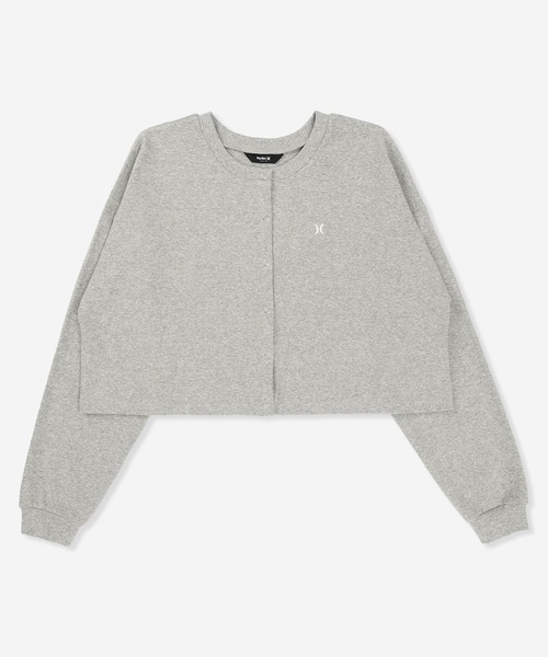 Hurley (ハーレー)の「Hurley/ハーレー ショート丈 カーディガン レディース RIB CROPPED CARDIGAN WCLS261025(Tシャツ/カットソー・レディース・ホワイト/ブラック/アッシュ・M)」の3枚目の写真
