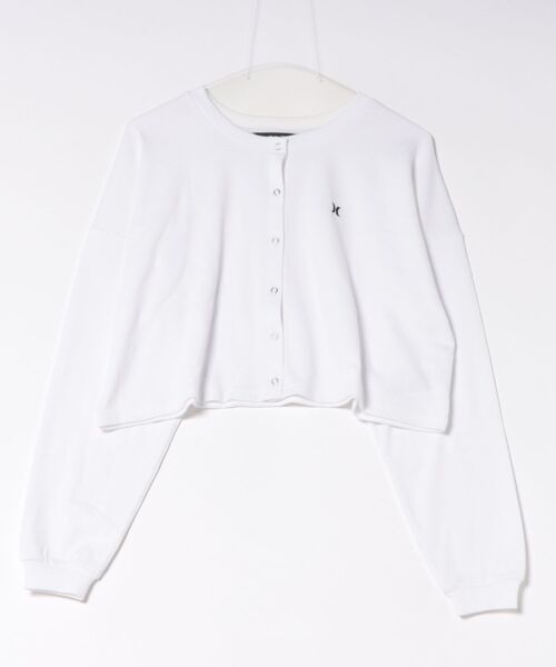 Hurley (ハーレー)の「Hurley/ハーレー ショート丈 カーディガン レディース RIB CROPPED CARDIGAN WCLS261025(Tシャツ/カットソー・レディース・ホワイト/ブラック/アッシュ・M)」の6枚目の写真