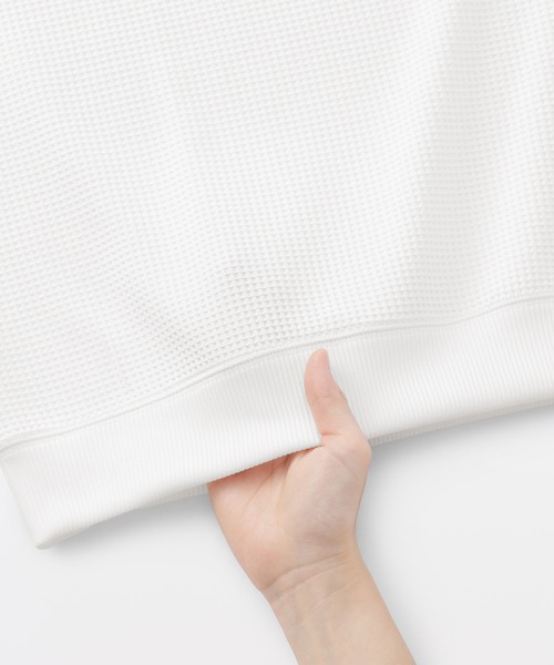 無印良品（ムジルシリョウヒン）の「紳士 ＵＶカット乾きやすいワッフルクルーネック半袖Ｔシャツ（Tシャツ/カットソー・メンズ・ダークネイビー/ブラウン系/ライトブルー/ブラック/グレー/オフホワイト・XL/L/M/S）」の10枚目の写真