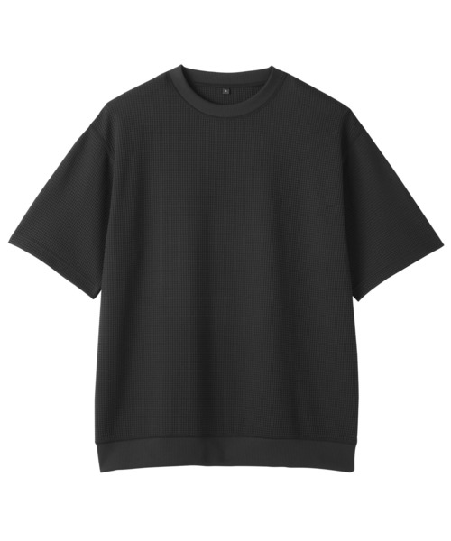 無印良品（ムジルシリョウヒン）の「紳士 ＵＶカット乾きやすいワッフルクルーネック半袖Ｔシャツ（Tシャツ/カットソー・メンズ・ダークネイビー/ブラウン系/ライトブルー/ブラック/グレー/オフホワイト・XL/L/M/S）」の12枚目の写真