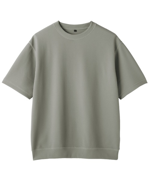 無印良品（ムジルシリョウヒン）の「紳士 ＵＶカット乾きやすいワッフルクルーネック半袖Ｔシャツ（Tシャツ/カットソー・メンズ・ダークネイビー/ブラウン系/ライトブルー/ブラック/グレー/オフホワイト・XL/L/M/S）」の18枚目の写真