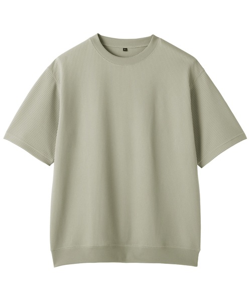 無印良品（ムジルシリョウヒン）の「紳士 ＵＶカット乾きやすいワッフルクルーネック半袖Ｔシャツ（Tシャツ/カットソー・メンズ・ダークネイビー/ブラウン系/ライトブルー/ブラック/グレー/オフホワイト・XL/L/M/S）」の21枚目の写真