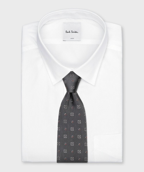 Paul Smith（ポールスミス）の「スクエアジオメトリック タイ【160037 552MJ】（ネクタイ・メンズ・ネイビー/グレー/サックスブルー/バーガンディー/ブルーグリーン・FREE）」の7枚目の写真