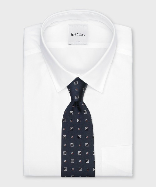 Paul Smith（ポールスミス）の「スクエアジオメトリック タイ【160037 552MJ】（ネクタイ・メンズ・ネイビー/グレー/サックスブルー/バーガンディー/ブルーグリーン・FREE）」の9枚目の写真