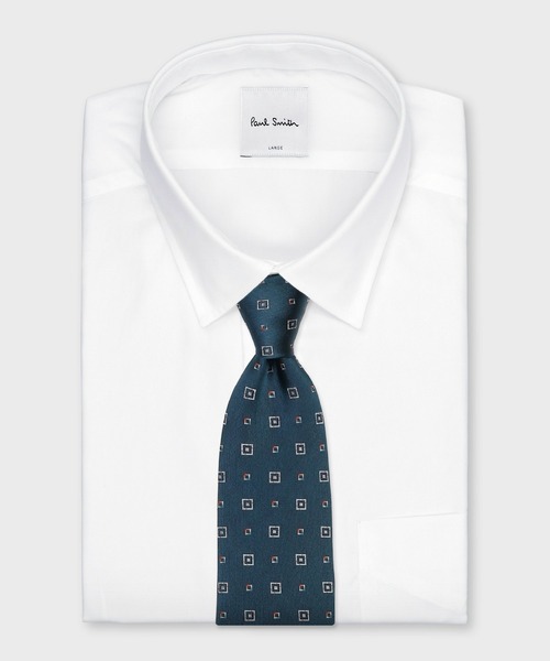 Paul Smith（ポールスミス）の「スクエアジオメトリック タイ【160037 552MJ】（ネクタイ・メンズ・ネイビー/グレー/サックスブルー/バーガンディー/ブルーグリーン・FREE）」の13枚目の写真