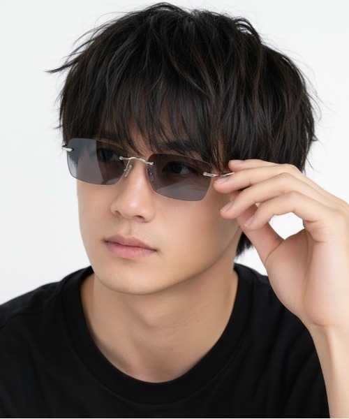 Burner(バーナー)の「【BLUR GLASS(ブラー・グラス)】調光レンズ スクエア 伊達メガネ blu-gls-15-11(メガネ・メンズ・ゴールド系その他/シルバー系その他/ピンクゴールド/ブラック/シルバー系その他2/ブラック系その他/シルバー・B/A)」の21枚目の写真
